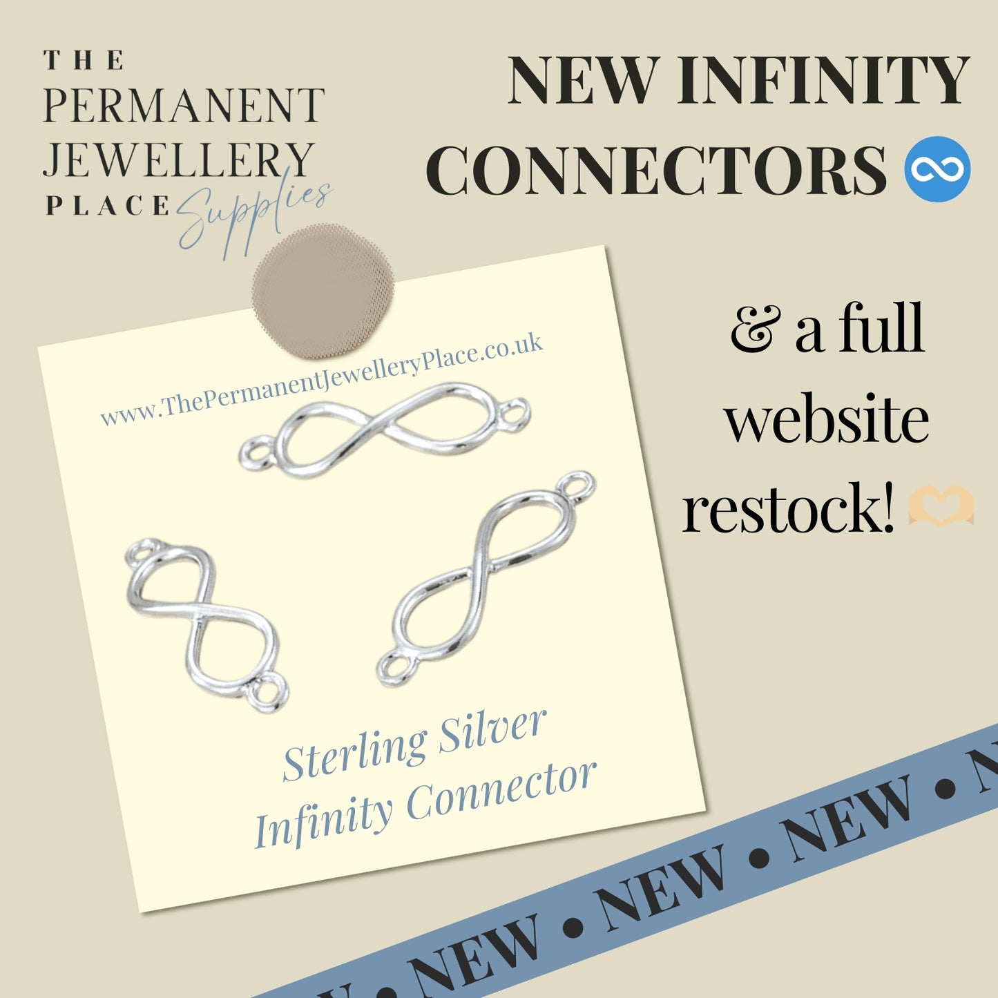 Infinity Connector • 925 Sterling Silver