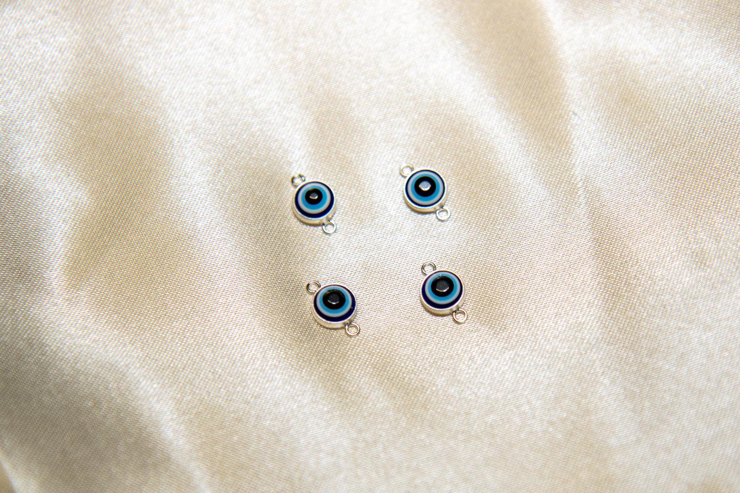 Evil Eye Connector Charm • 925 Sterling Silver