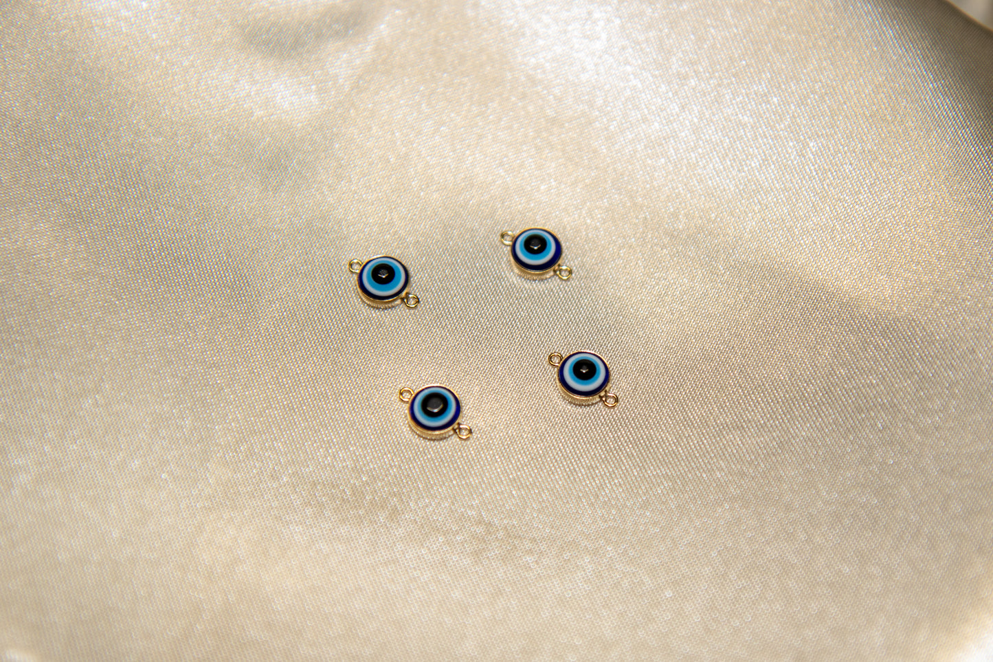 Evil Eye Connector Charm • 14ct Gold Filled